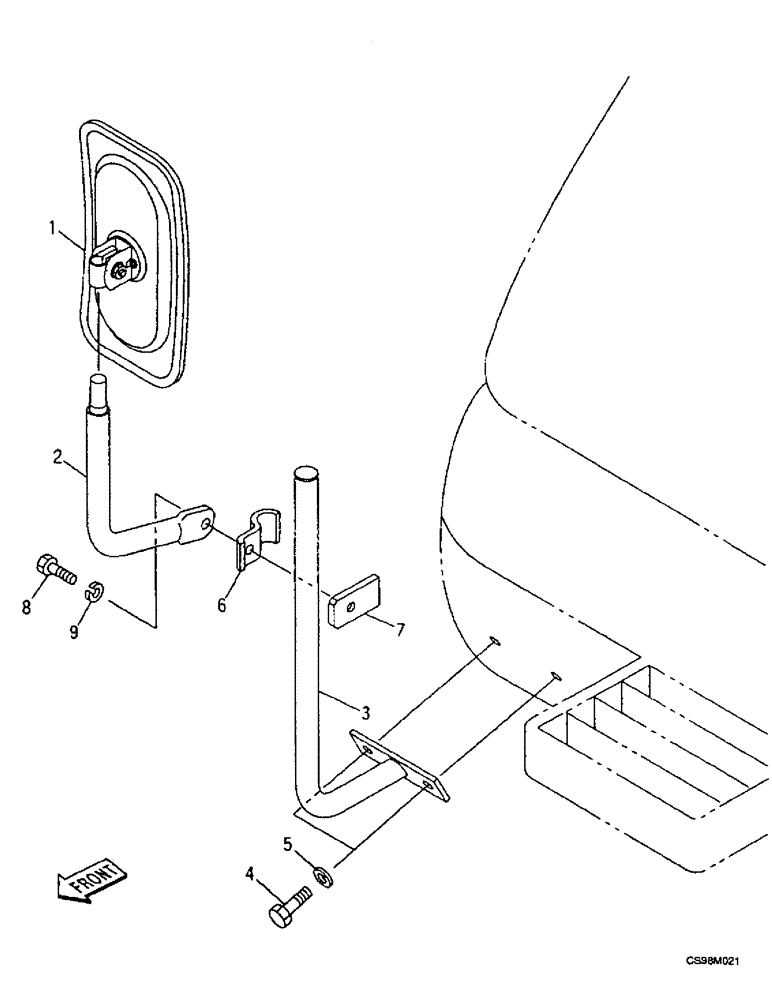 Схема запчастей Case 9007B - (9-20) - BACK VIEW MIRRORS - UPPERSTRUCTURE CHASSIS (09) - CHASSIS