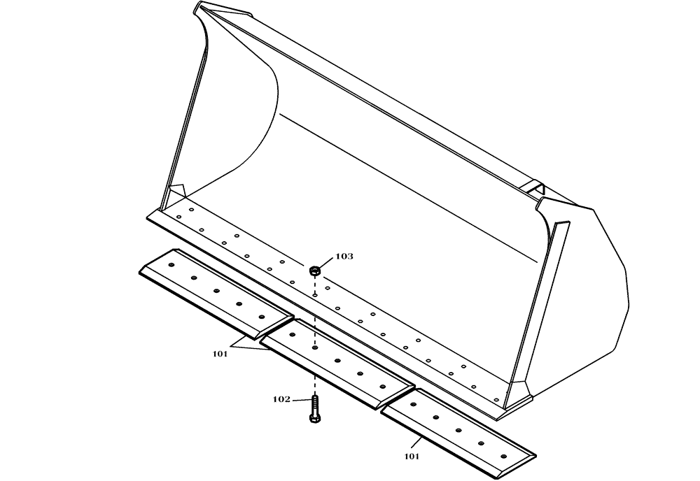 Схема запчастей Case 121E - (64.500[2991775000]) - BLADE CUTTING EDGE 2050 (82) - FRONT LOADER & BUCKET