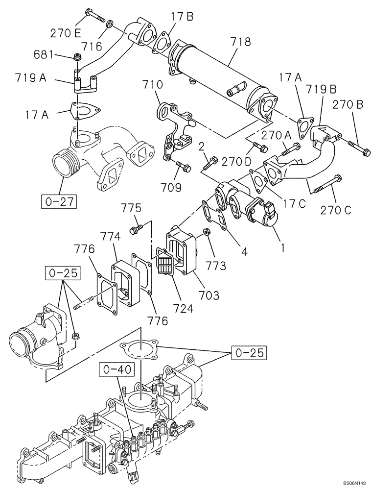 Схема запчастей Case CX290B - (02-34) - EXHAUST GAS RECIRCULATION SYSTEM (02) - ENGINE