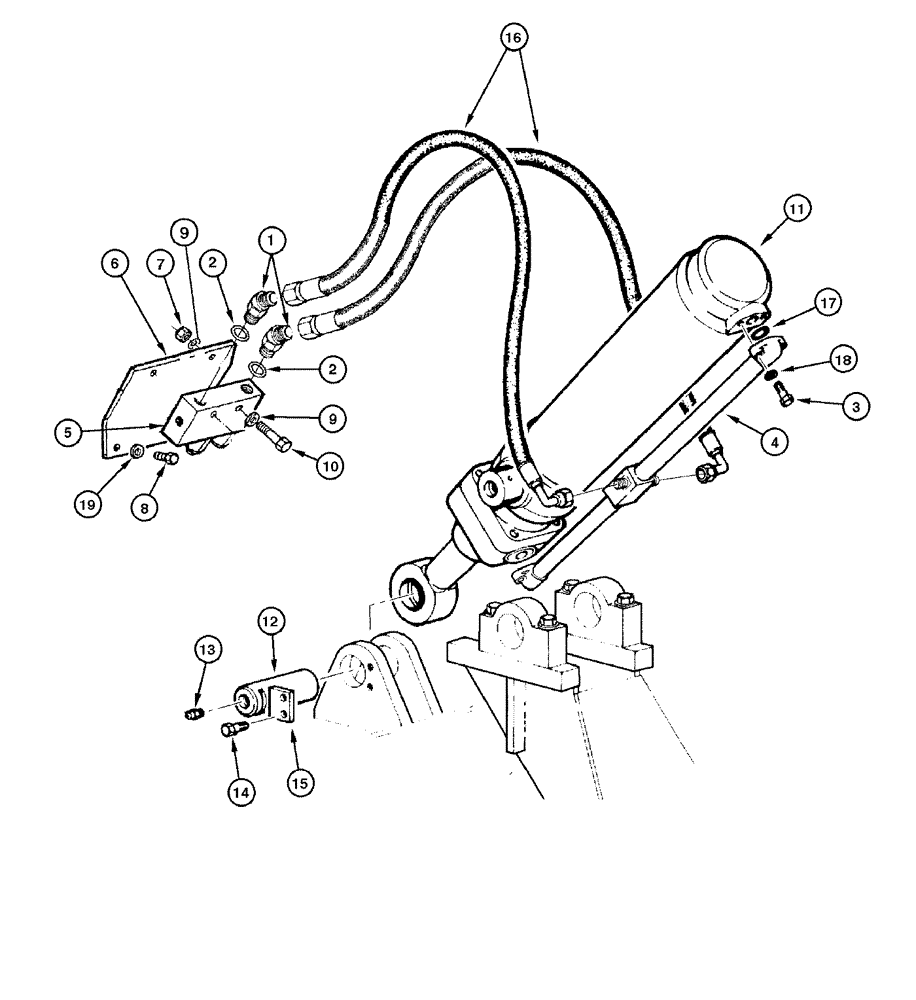 Схема запчастей Case 865 DHP - (8-058) - RIPPER HYDRAULIC CIRCUIT (08) - HYDRAULICS