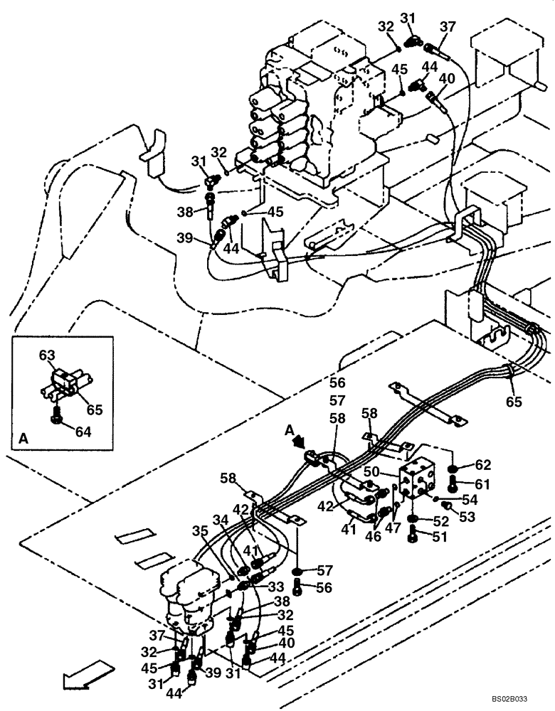 Схема запчастей Case CX130 - (08-034) - HYDRAULICS - PILOT (08) - HYDRAULICS