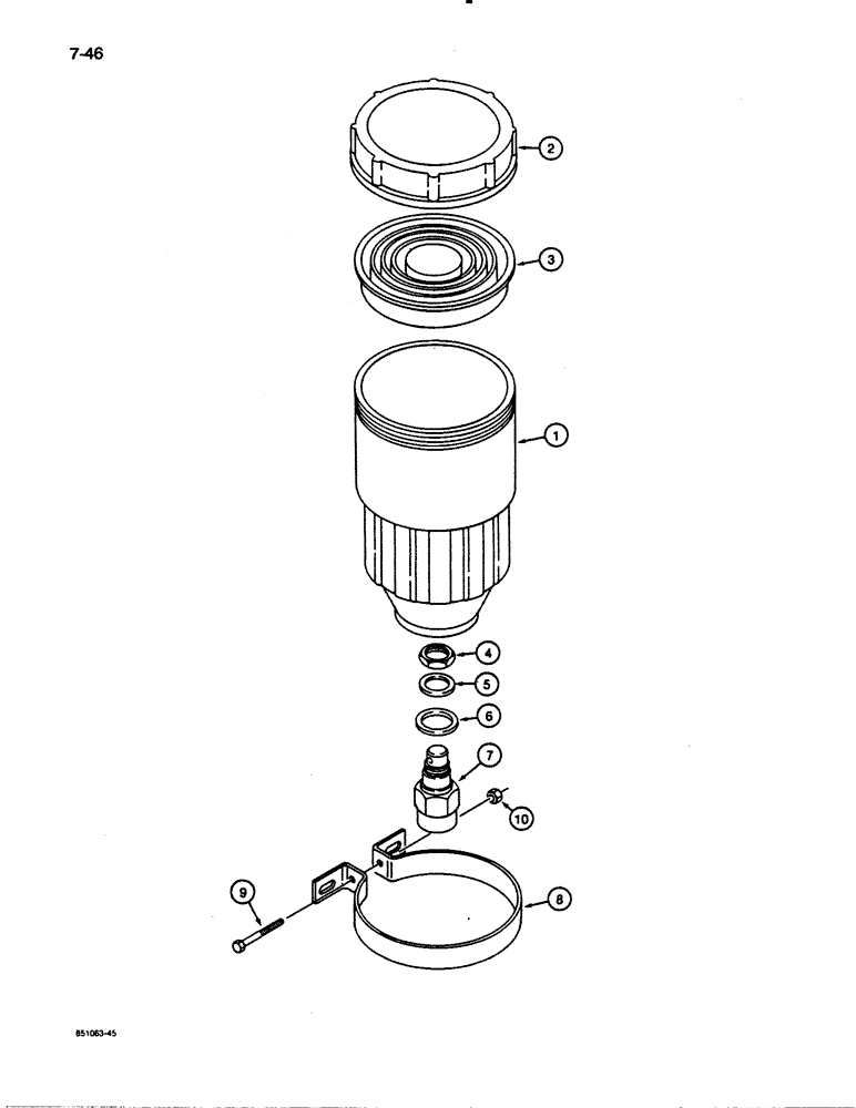 Схема запчастей Case W30 - (7-46) - BRAKE RESERVOIR - L114928 (07) - BRAKES