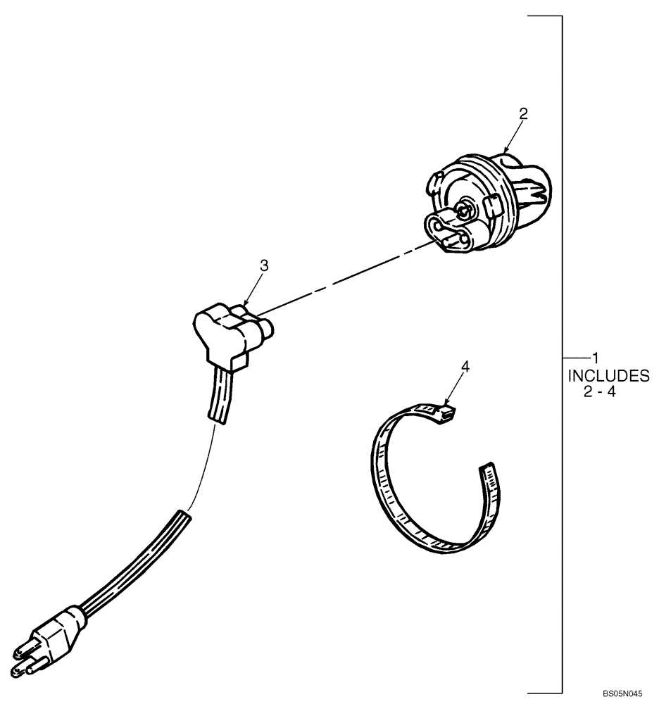 Схема запчастей Case 410 - (02-08A) - ENGINE - BLOCK HEATER (02) - ENGINE