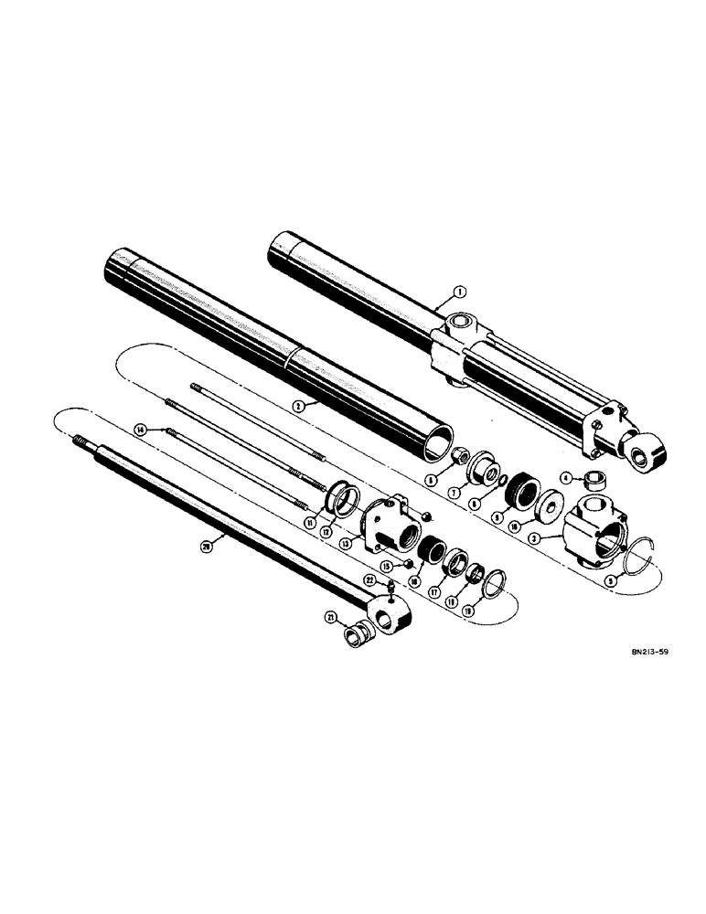 Схема запчастей Case 420B - (132[1]) - D25699 AND D25700 DOZER LIFT HYDRAULIC CYLINDERS (07) - HYDRAULIC SYSTEM