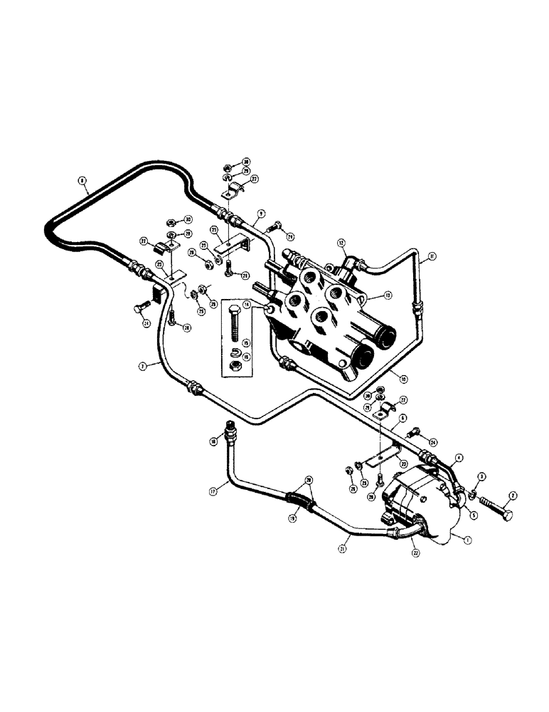 Схема запчастей Case 420 - (208) - BASIC BACKHOE HYDRAULICS (07) - HYDRAULIC SYSTEM