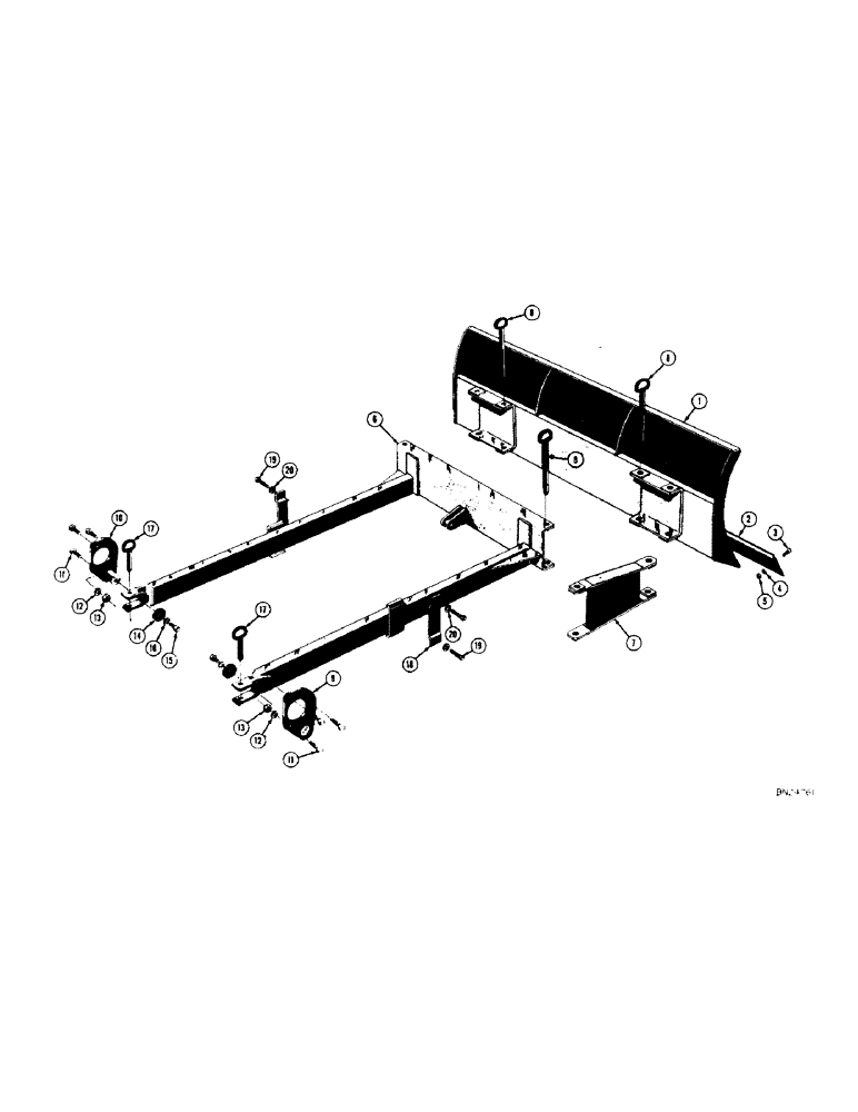 Схема запчастей Case 320 - (134[1]) - SNOW DOZER (48" GAUGE TRACTOR) (05) - UPPERSTRUCTURE CHASSIS