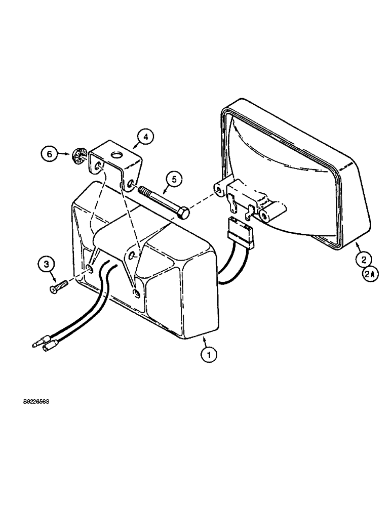 Схема запчастей Case 580SL - (4-34) - CAB TRACTOR LAMPS, FRONT DRIVING, REAR FLOOD, AND FRONT AND REAR WORK LAMPS (04) - ELECTRICAL SYSTEMS