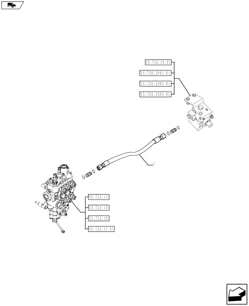 Схема запчастей Case 580SN WT - (35.726.40) - HYDRAULIC SYSTEM (35) - HYDRAULIC SYSTEMS