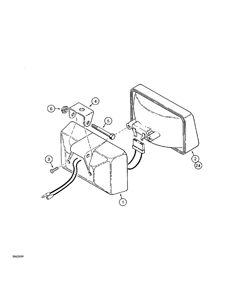 Схема запчастей Case 580SK - (4-41A) - CAB TRAC LAMPS-BULLET CONNECTOR,FR DRIVING,REAR FLOOD&OPT FR &REAR WORK LAMPS (04) - ELECTRICAL SYSTEMS