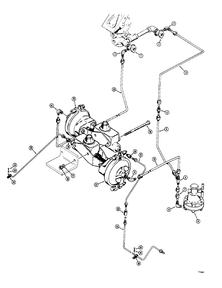 Схема запчастей Case 780 - (260) - BRAKE SYSTEM, MASTER CYLINDER CIRCUIT (07) - BRAKES