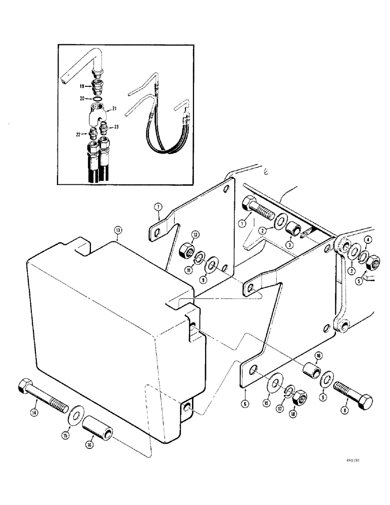 Схема запчастей Case 680CK - (188) - REAR COUNTERWEIGHT AND RELATED PARTS, CROSS OVER HYDRAULICS, (39) - FRAMES AND BALLASTING