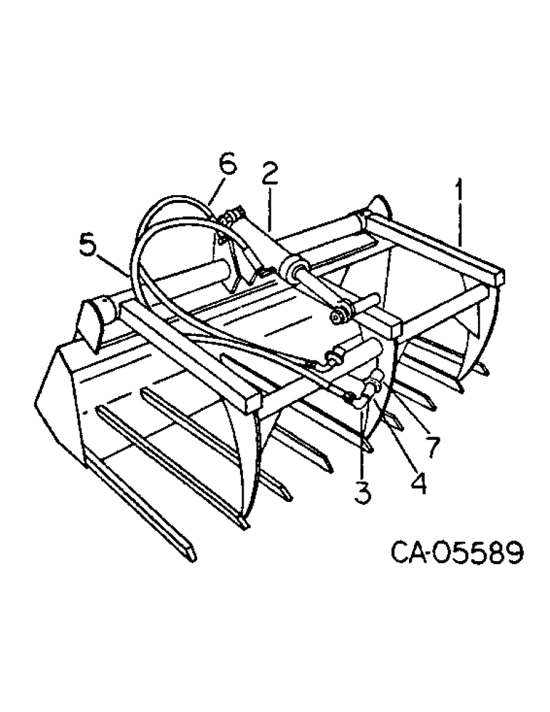 Схема запчастей Case 4140 - (17-04) - GRAPPLE FORK (05) - SUPERSTRUCTURE