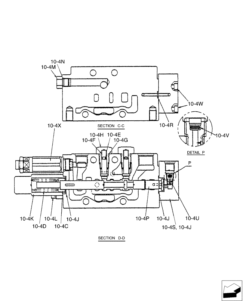 Схема запчастей Case CX36B - (01-031[04]) - VALVE INSTAL - ANGLE DOZER (35) - HYDRAULIC SYSTEMS