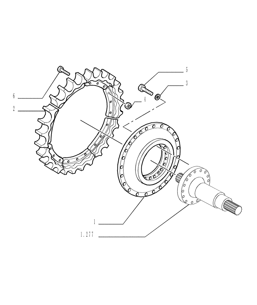 Схема запчастей Case 1850K - (1.266[02]) - SPROCKET Hydrostatic Transmission