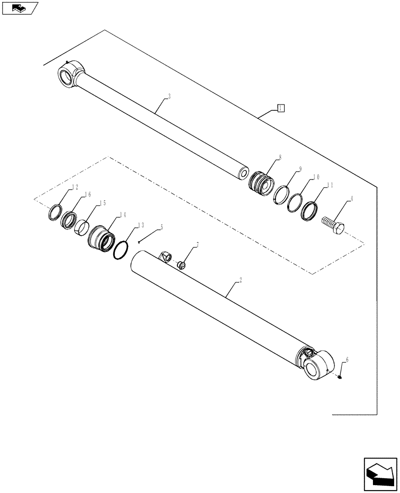 Схема запчастей Case 590SN - (35.738.0102) - VAR - 423075 - CYLINDER - BACKHOE BUCKET (35) - HYDRAULIC SYSTEMS