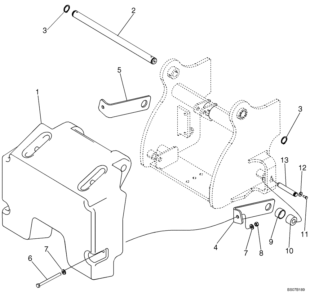 Схема запчастей Case 570MXT - (09-17B) - COUNTERWEIGHT, REAR (3000 LBS) (09) - CHASSIS/ATTACHMENTS