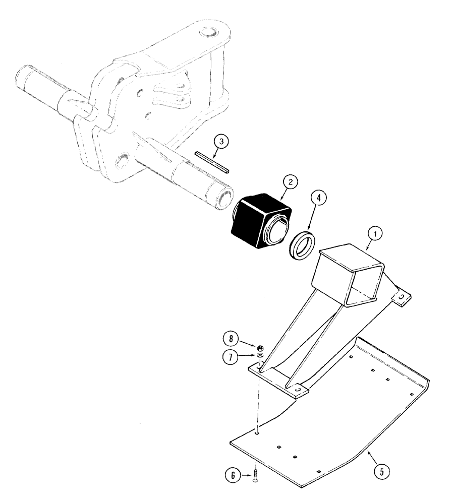 Схема запчастей Case 960 - (09-50) - PLOW SKID SHOES AND PLATES (09) - CHASSIS