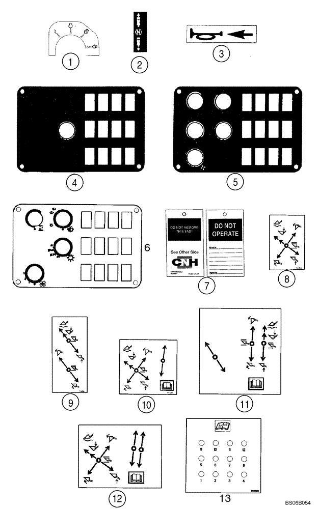 Схема запчастей Case 721D - (09-56) - DECALS - CONTROLS (09) - CHASSIS