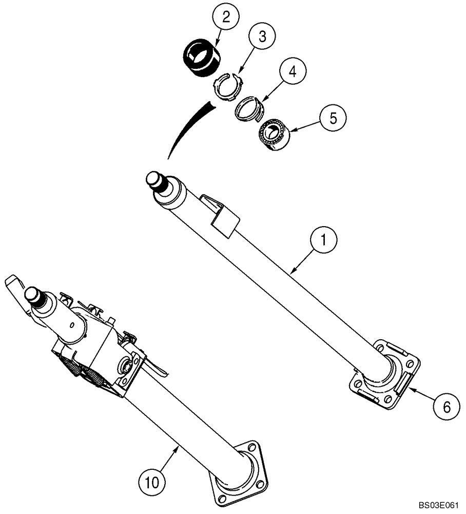 Схема запчастей Case 580SM - (05-03) - STEERING COLUMN (05) - STEERING