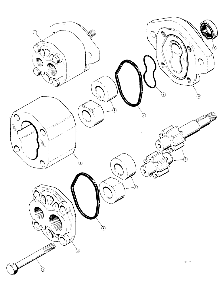 Схема запчастей Case 475 - (138) - R25696 TRANSMISSION CHARGING PUMP (35) - HYDRAULIC SYSTEMS
