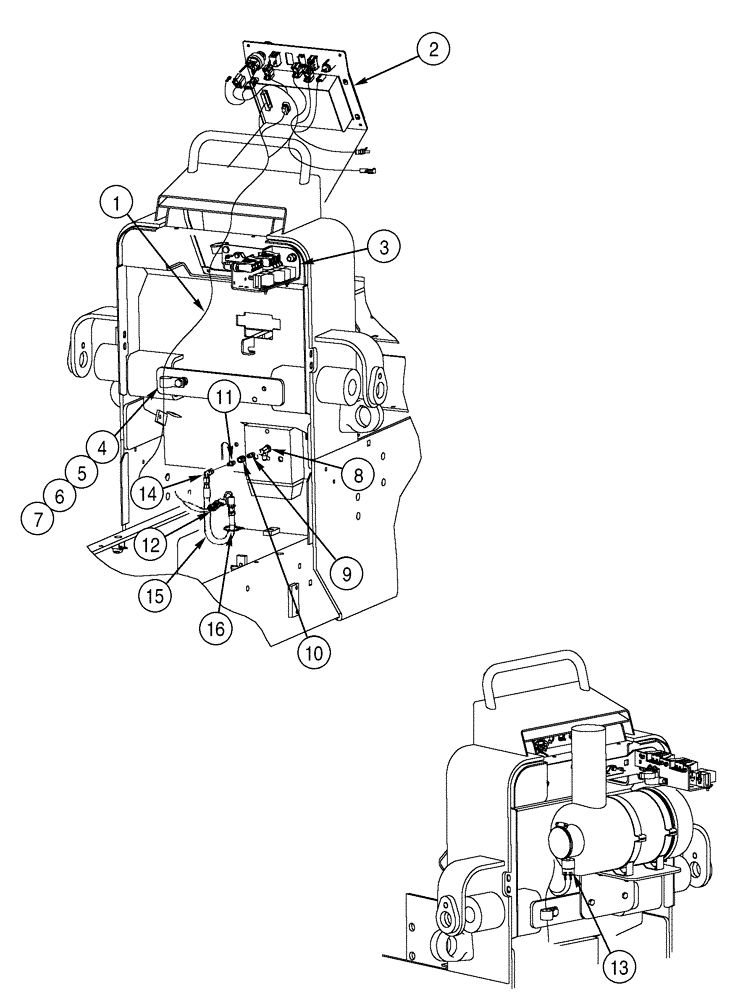 Схема запчастей Case 550H - (4-08) - HARNESS, FRONT, FRONT HARNESS AT COWL (04) - ELECTRICAL SYSTEMS