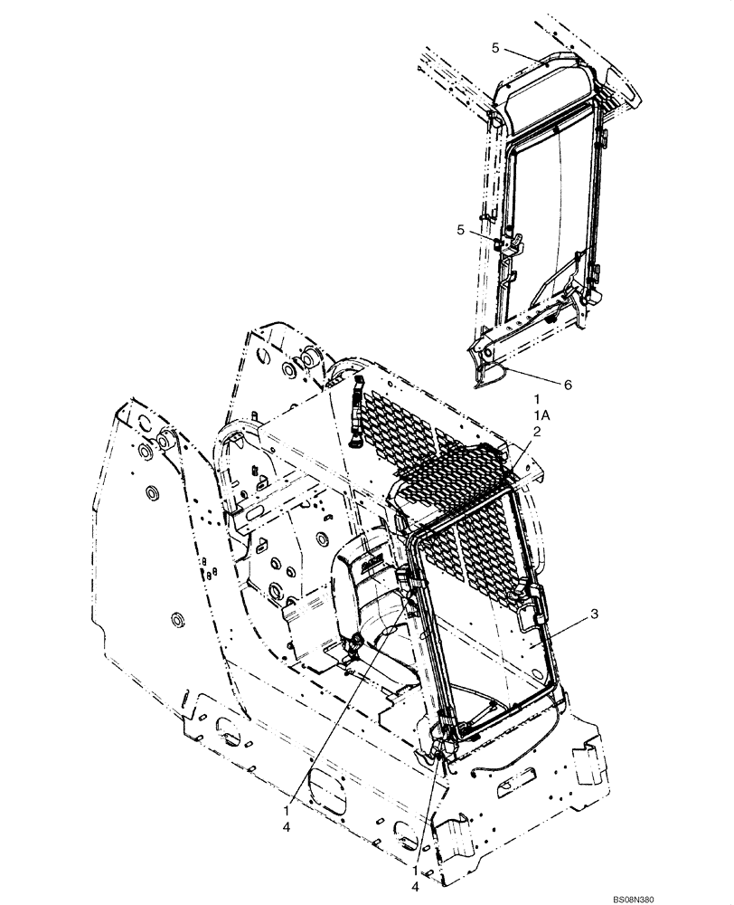 Схема запчастей Case 445 - (09-35) - DEMOLITION DOOR - MOUNTING (09) - CHASSIS