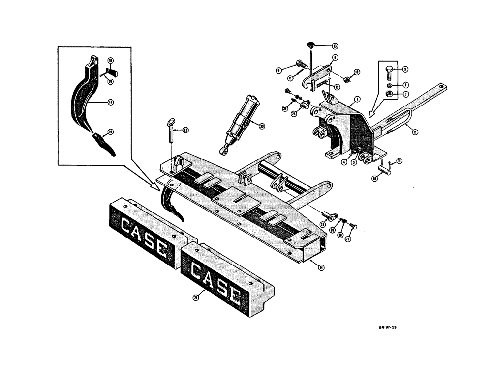 Схема запчастей Case 310E - (105) - SCARIFIER (05) - UPPERSTRUCTURE CHASSIS