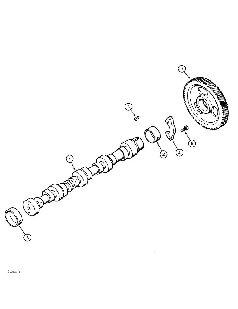 Схема запчастей Case 860 - (2-35A) - CAMSHAFT - 4T-390 EMISSIONS CERTIFIED ENGINE (02) - ENGINE