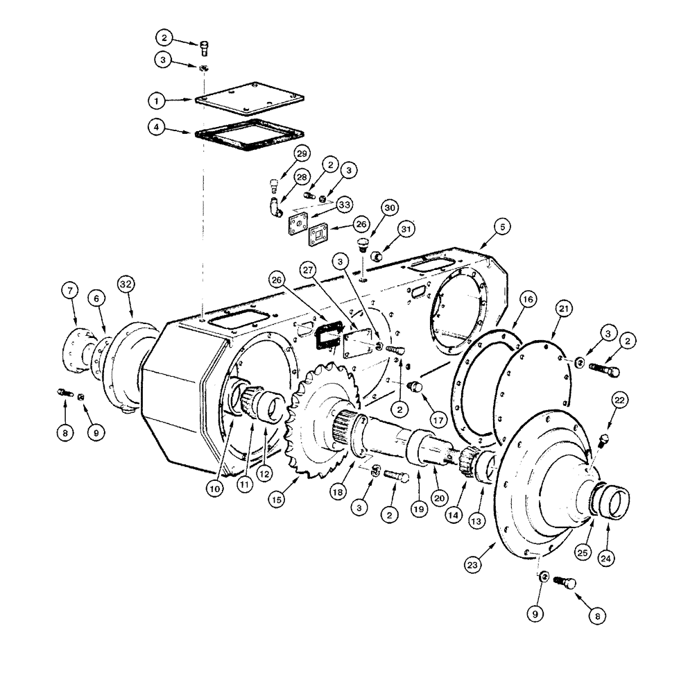 Схема запчастей Case 865 DHP - (6-076) - TANDEM - WHEEL END (FOR GRAZIANO AXLE) (06) - POWER TRAIN