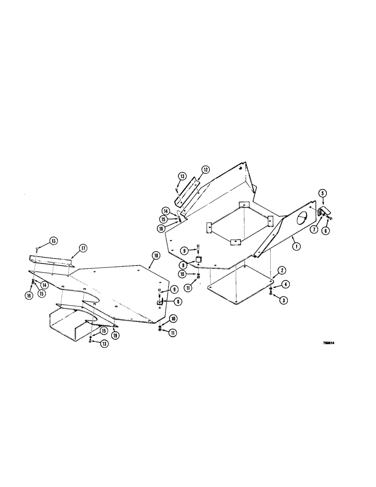 Схема запчастей Case W24B - (268[1]) - LATE PRODUCTION (09) - CHASSIS