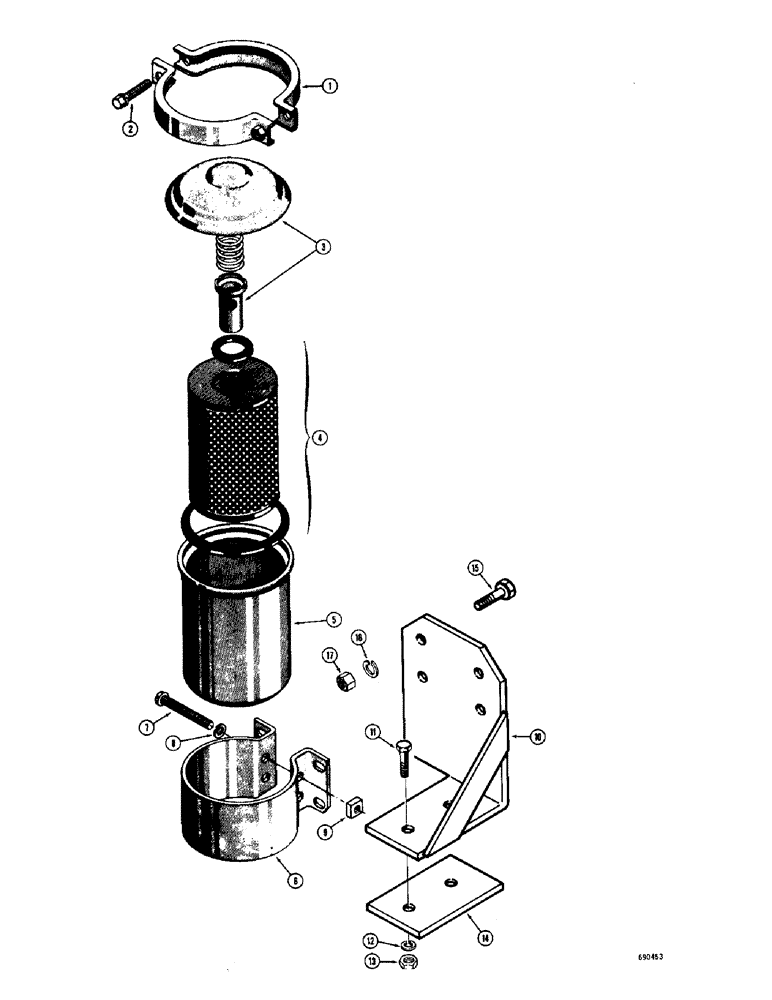 Схема запчастей Case W9C - (154) - D22660 CONVERTER OIL FILTER (06) - POWER TRAIN