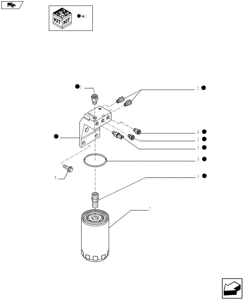 Схема запчастей Case F4HFE613T A005 - (10.206.01) - FUEL FILTER (504243709) (10) - ENGINE