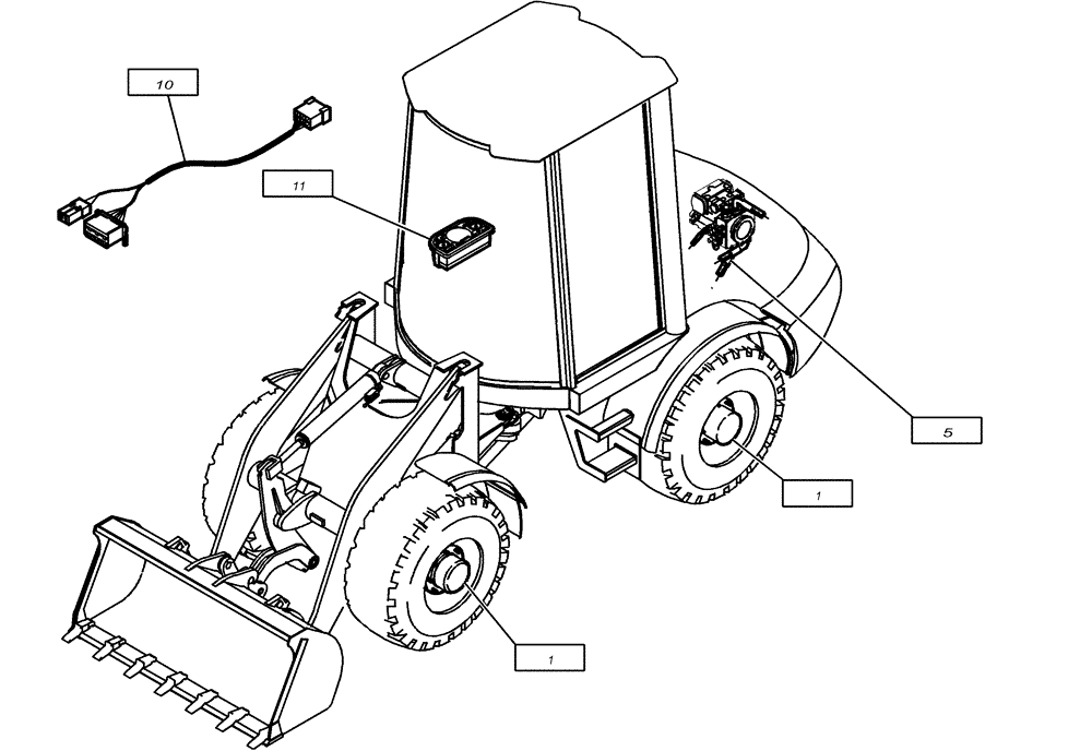 Схема запчастей Case 321D - (02.102[2988817001]) - AXLES ASSEMBLY SET FAST GEAR (23) - FOUR WHEEL DRIVE SYSTEM