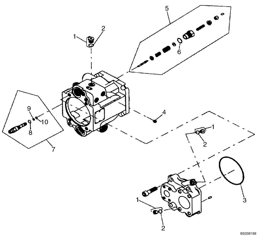 Схема запчастей Case 686GXR - (8-46C) - 87418215 PUMP ASSY (ASN 686GXR JFE0001847; 688G JFE0003612) (08) - HYDRAULICS