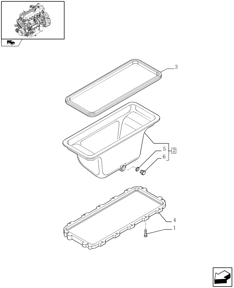 Схема запчастей Case F2CE9684H E003 - (0.04.2) - OIL SUMP & RELATED PARTS (504143995) 