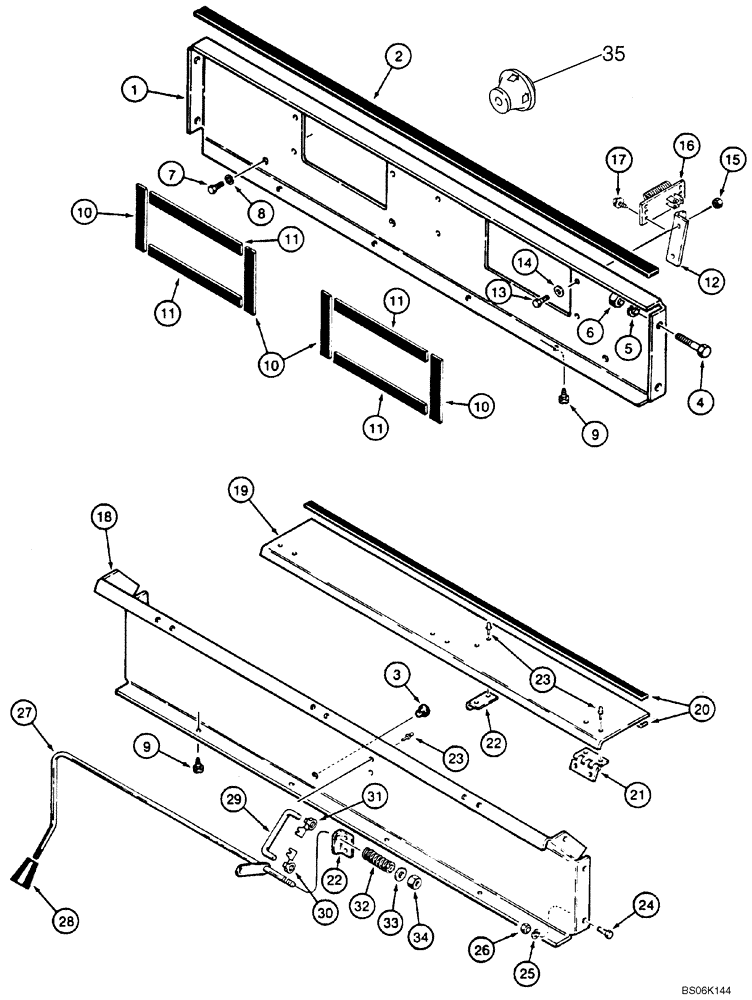 Схема запчастей Case 1150H - (09-31) - CAB - CONTROL, AIR FLOW AND BLOWER HOUSING (09) - CHASSIS