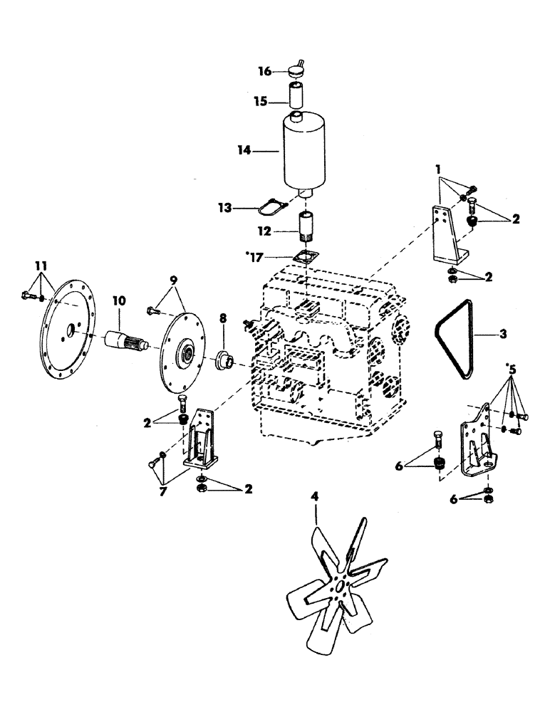 Схема запчастей Case 35EC - (019) - DETROIT DIESEL 4-53 ENGINE (DROTT NO. S55950M1) AND ATTACHING PARTS. (01) - ENGINE