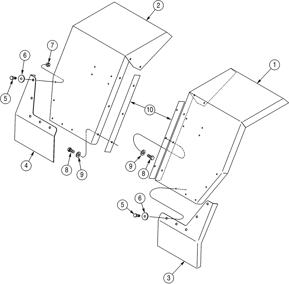 Схема запчастей Case 921C - (09-37) - FENDERS, FRONT- WIDE (09) - CHASSIS