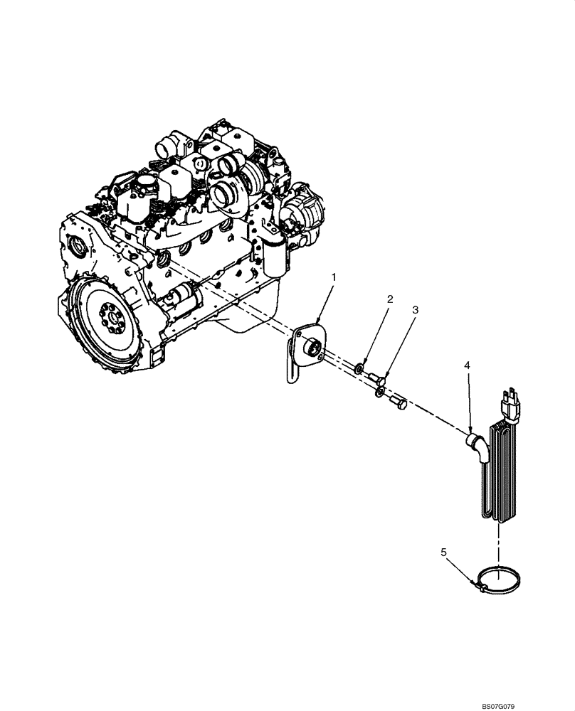 Схема запчастей Case 621E - (02-42) - ENGINE - BLOCK HEATER (02) - ENGINE