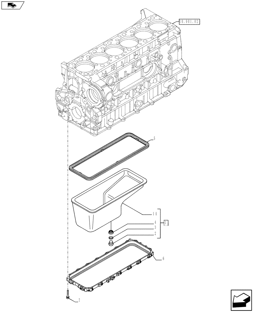 Схема запчастей Case F3BE0684N E916 - (10.102.01) - ENGINE OIL SUMP (504075739) (10) - ENGINE