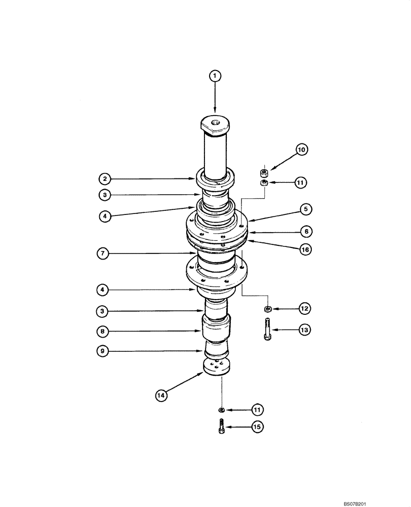 Схема запчастей Case 885 - (09.03[00]) - LOWER ARTICULATION - ASSEMBLY (09) - CHASSIS