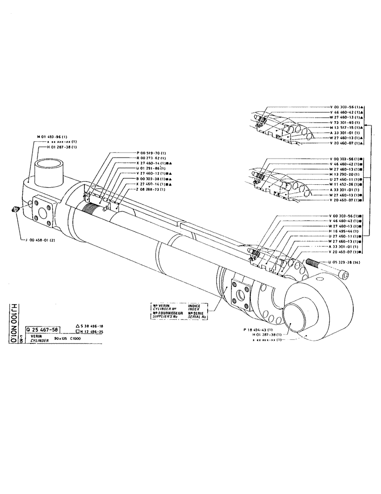 Схема запчастей Case 160CL - (167) - CYLINDER (07) - HYDRAULIC SYSTEM