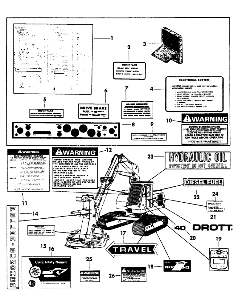 Схема запчастей Case 40BLC - (280) - GRAPHIC PRODUCTS (05) - UPPERSTRUCTURE CHASSIS