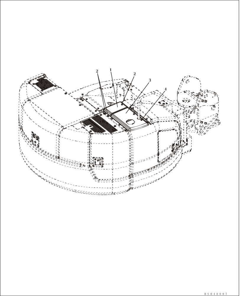 Схема запчастей Case CX80 - (09-17) - HOUSING - COVER (09) - CHASSIS/ATTACHMENTS