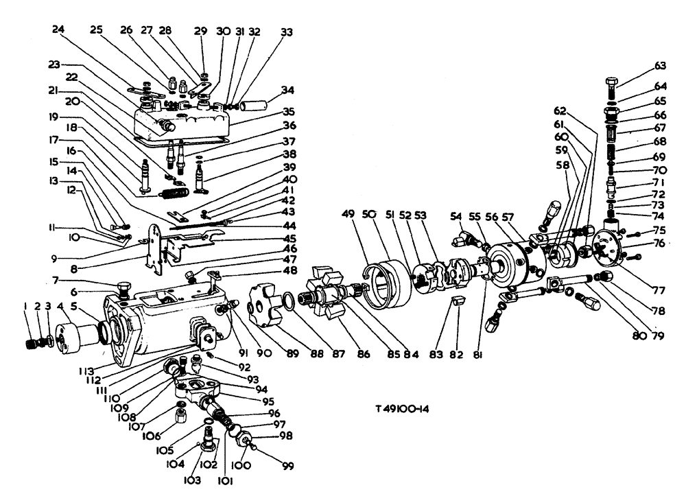 Схема запчастей Case 3400 - (123) - FUEL INJECTION PUMP - C. A. V. INJECTION (10) - ENGINE