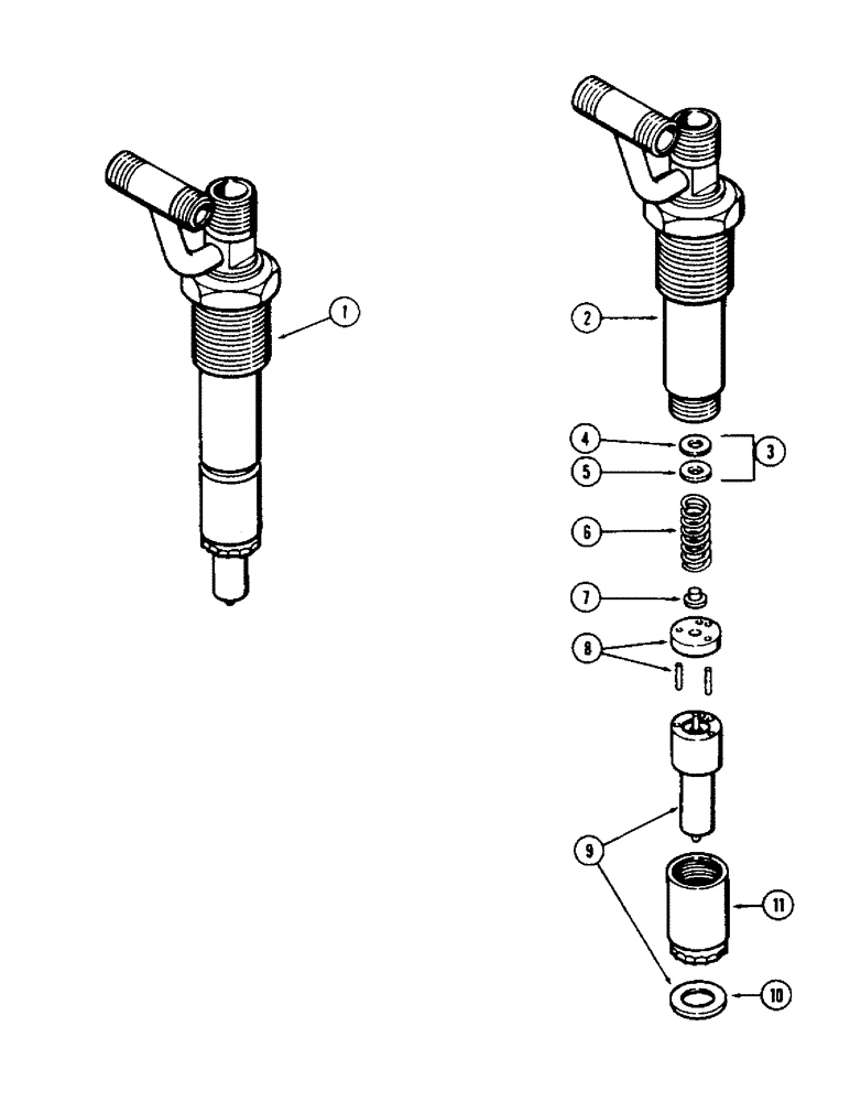 Схема запчастей Case 40 - (038) - INJECTOR NOZZLE, 504BDT ENGINE (10) - ENGINE