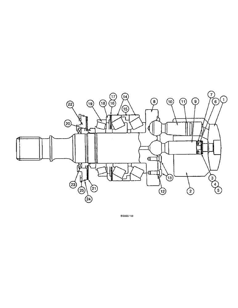 Схема запчастей Case 9060B - (8-092) - HYDRAULIC PUMP, SHAFT DRIVEN PISTON PUMP (08) - HYDRAULICS