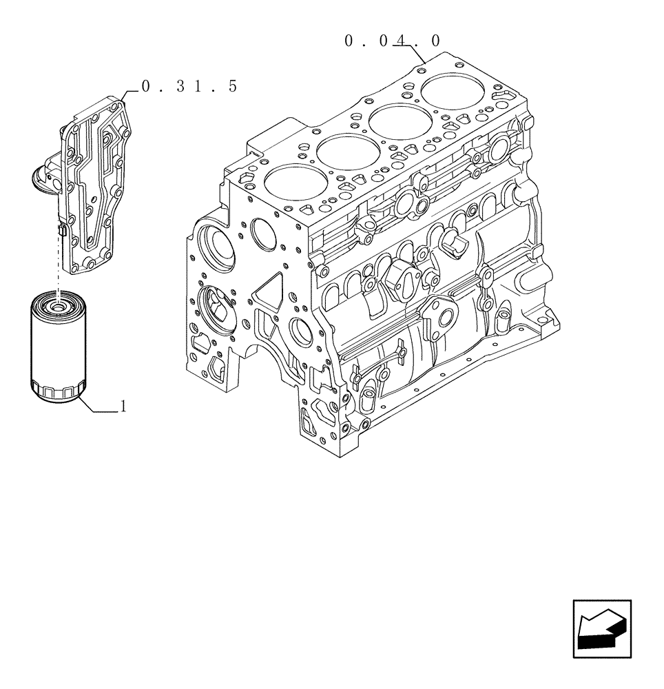 Схема запчастей Case TX742 - (0.30.2[01]) - OIL FILTERS - ENGINE (10) - ENGINE