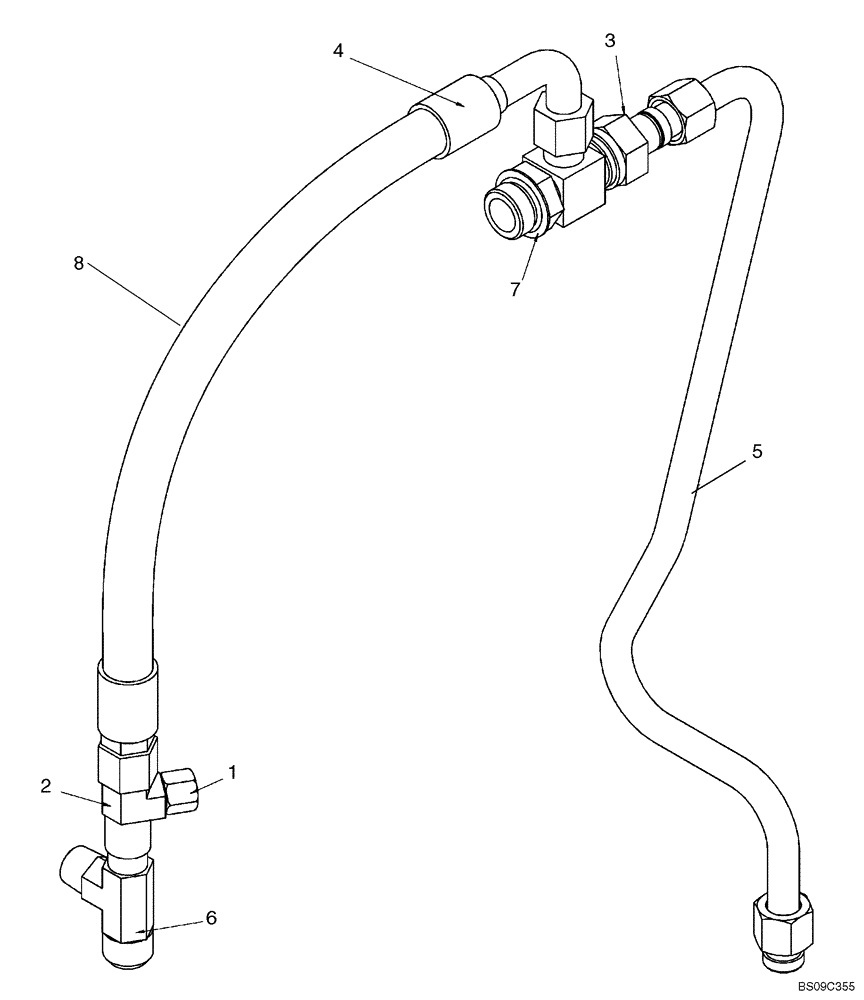 Схема запчастей Case SV185 - (10.408.01) - OIL COOLER BYPASS (10) - ENGINE