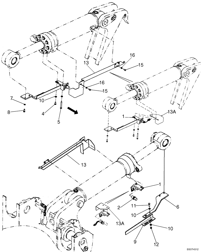 Схема запчастей Case 921E - (09-01) - CONTROL - RETURN-TO-DIG (Z-BAR) (09) - CHASSIS